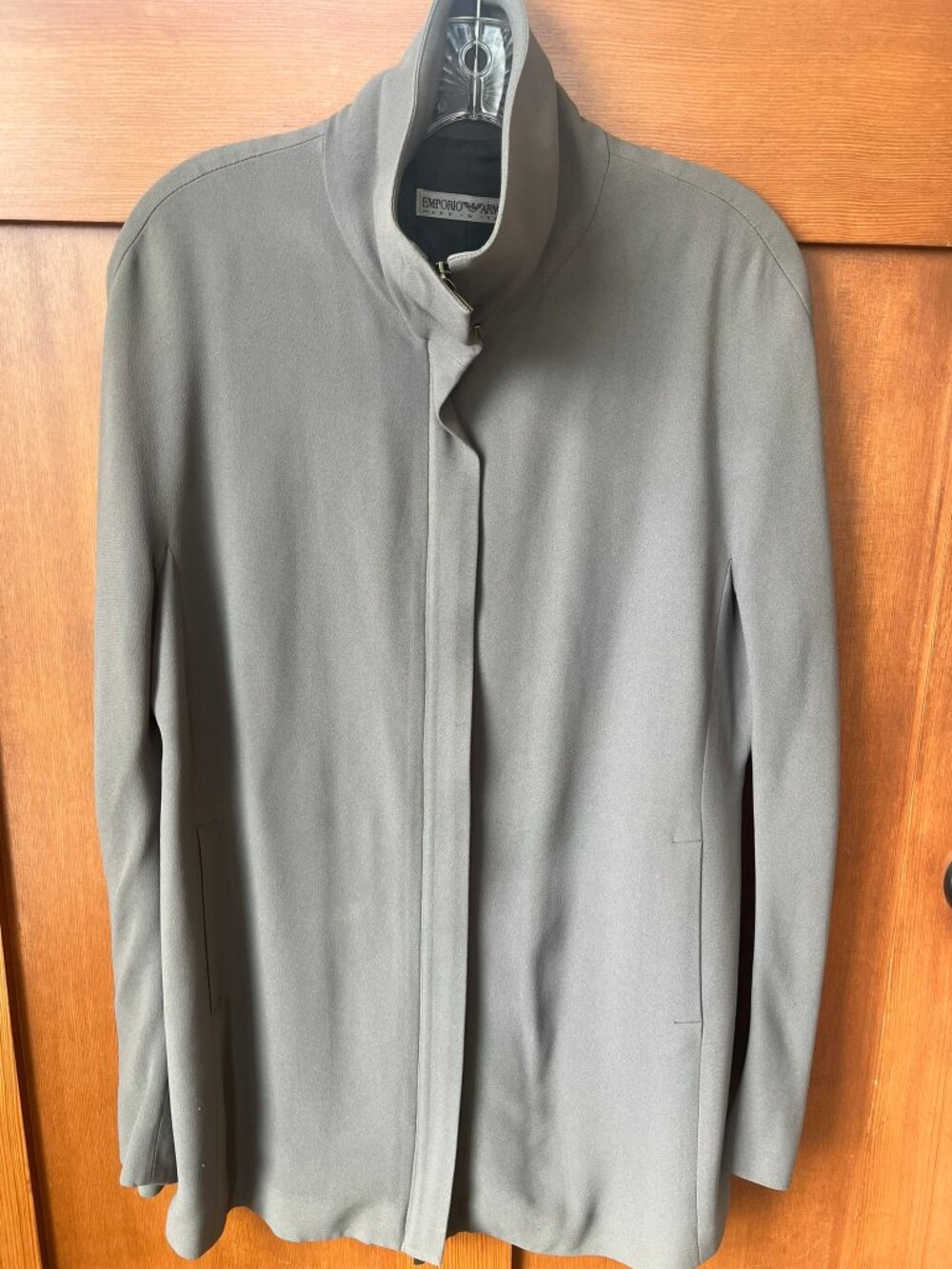 EMPORIO ARMANI Vintage Zip Up Jacket Sleek Contemporary Retro Dry Clean *READ*